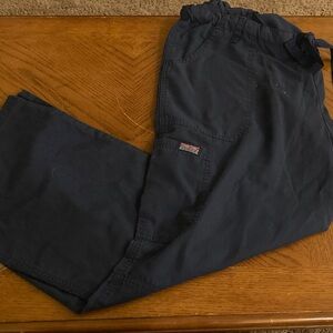 Women's Navy draw string Scrub Pants